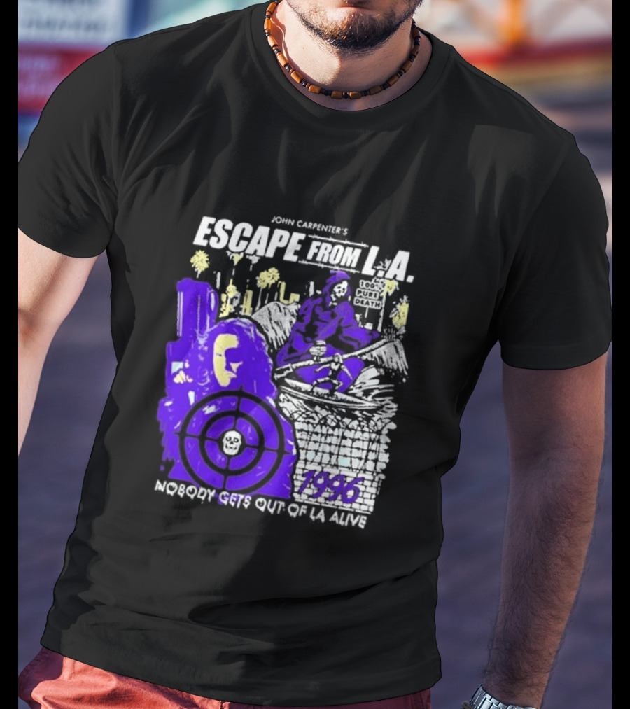 John Carpenter's Escape From L.A. 1996 Nobody Gets Out Of LA Alive T-Shirt
