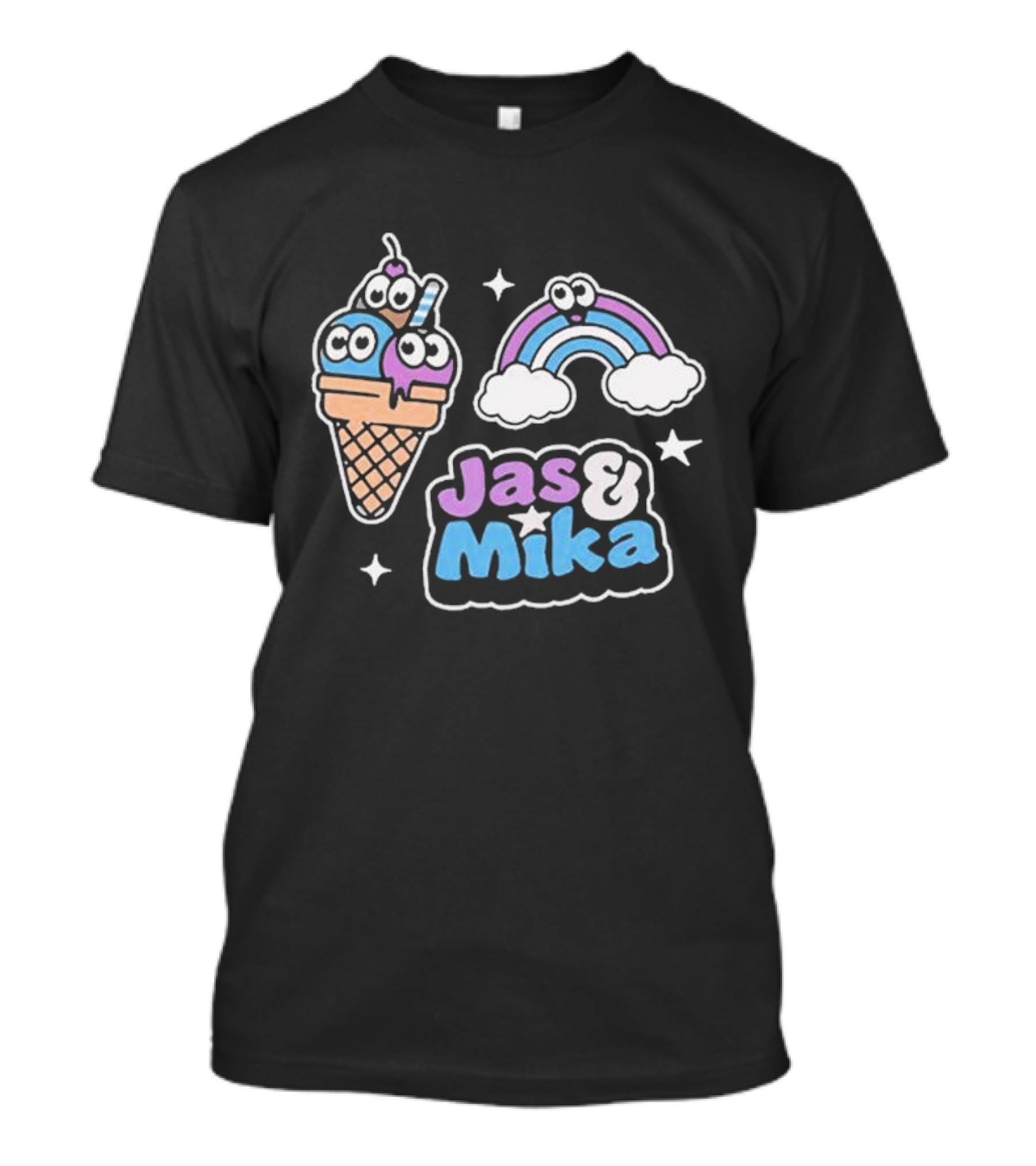 Jas And Mika Candyland Ice Cream Rainbow Fun T-Shirt
