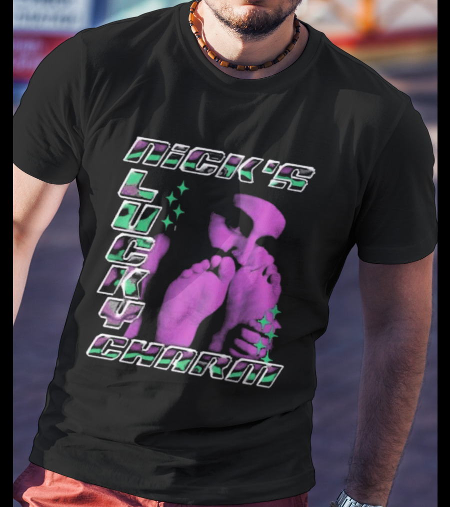 Nick's Lucky Charm Starry Neon Feet T-Shirt