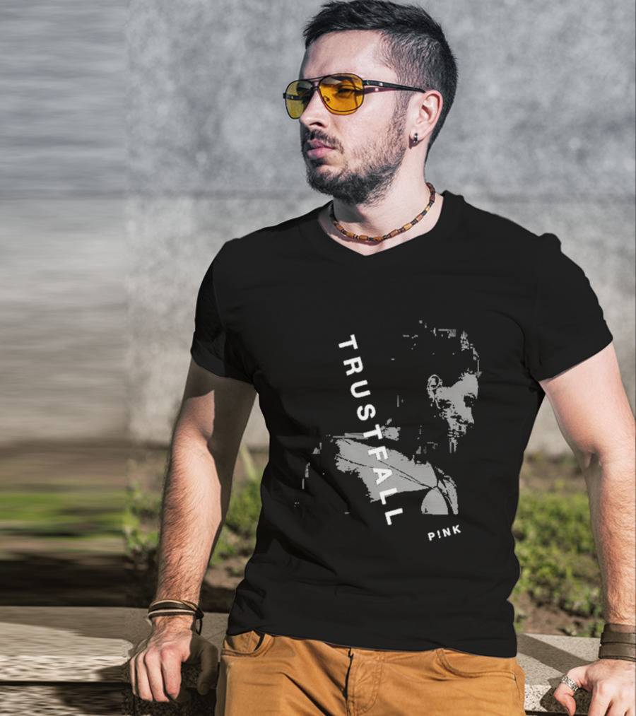 TRUSTFALL PINK Album T-Shirt