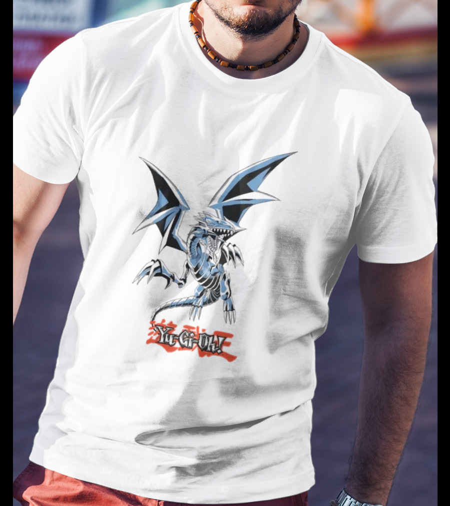 TB 2623 Yu-Gi-Oh Blue Eyes White Dragon Kanji T-Shirt