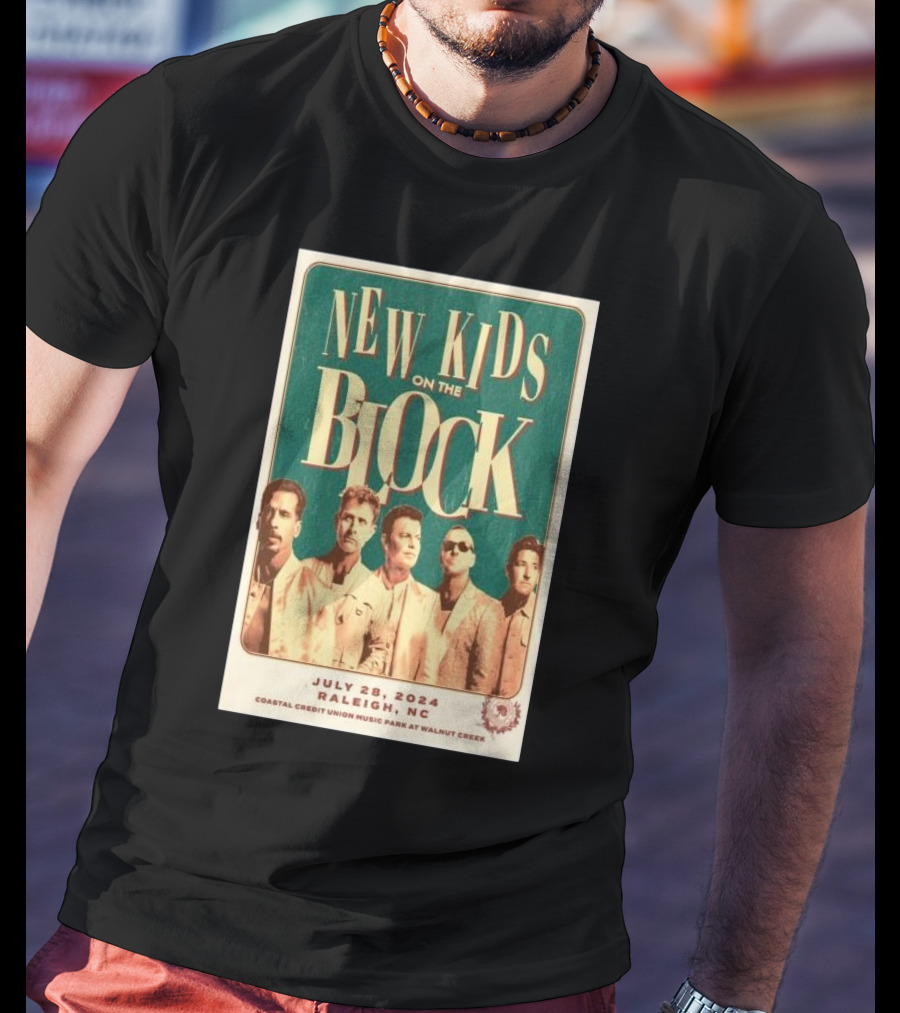 New Kids On The Block Coastal Credit Union Music Park Raleigh NC July 28 T-Shirt