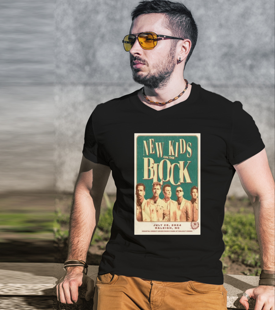 New Kids On The Block Coastal Credit Union Music Park Raleigh NC July 28 T-Shirt