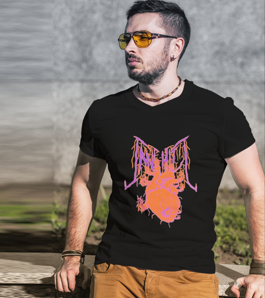 Cane Hill Orange Pink Anatomical Heart T-Shirt