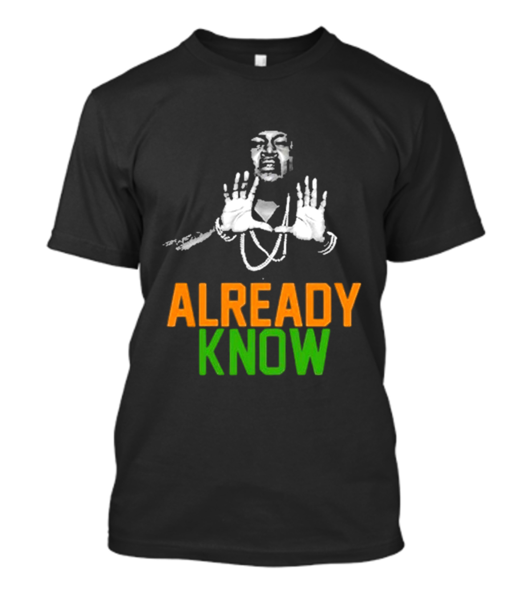 D.a.d.e. X Trick Daddy U Already Know Hands Raised Gesture Orange Green T-Shirt