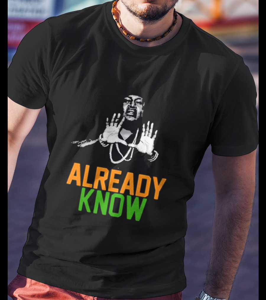 D.a.d.e. X Trick Daddy U Already Know Hands Raised Gesture Orange Green T-Shirt