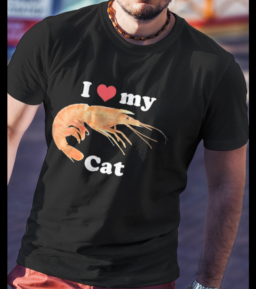 I Heart My Cat Shrimp T-Shirt