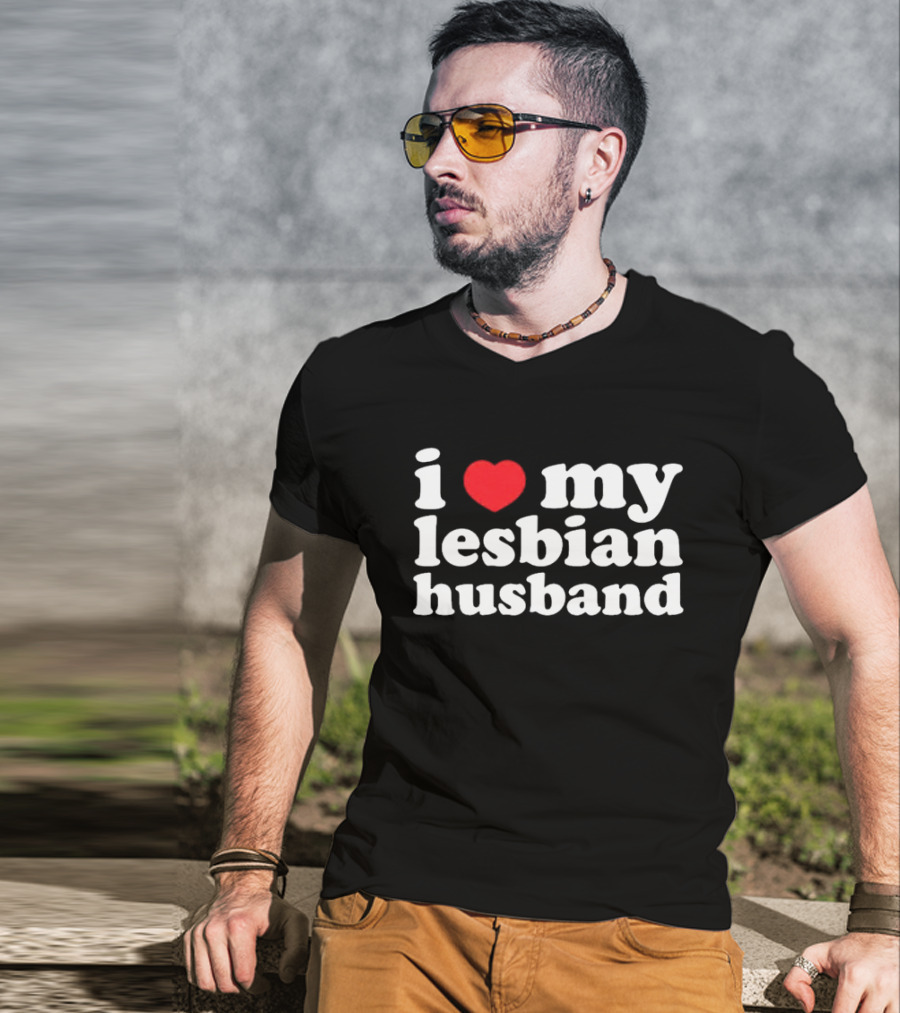I Heart My Lesbian Husband T-Shirt
