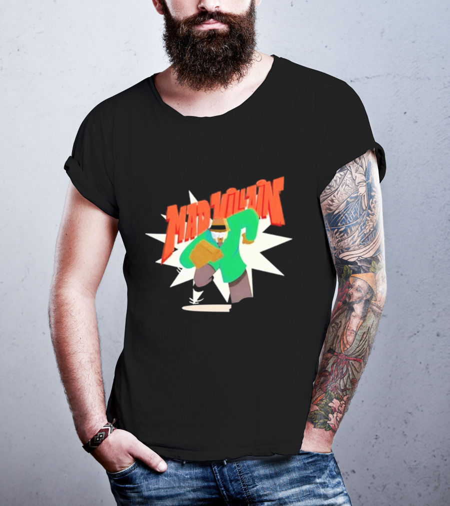 Madvillain MF Doom Cartoon Style Retro Villain Action T-Shirt