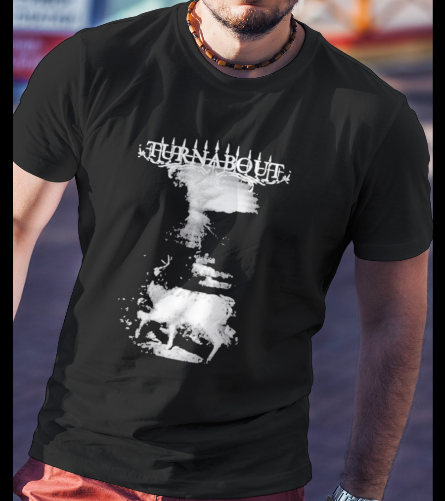 Deadbodyposse Turnabout Mysterious Monochrome Deer Scene T-Shirt