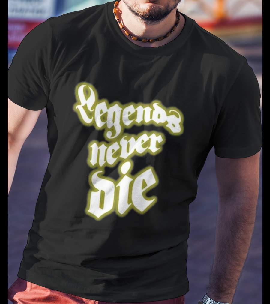 Juice Wrld Legends Never Die Text Gothic T-Shirt