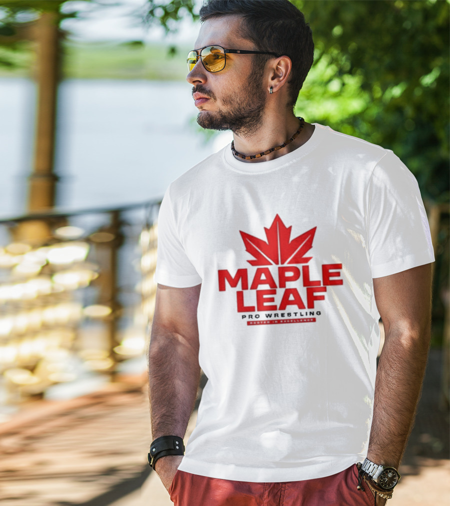 Maple Leaf Pro Wrestling Canada Maple Leaf Retro Sports Entertainment T-Shirt