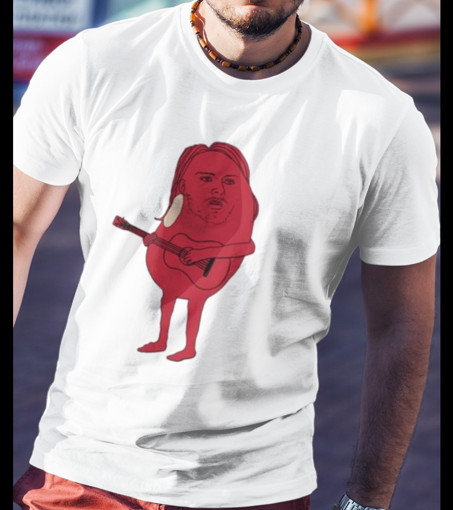 Penkmatters Kurt Cobain Red Character With Guitar T-Shirt