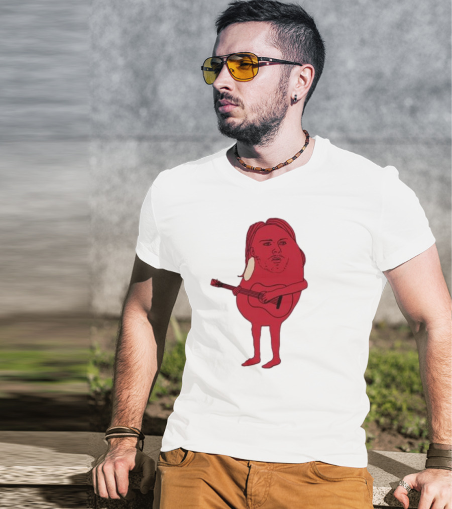 Penkmatters Kurt Cobain Red Character With Guitar T-Shirt