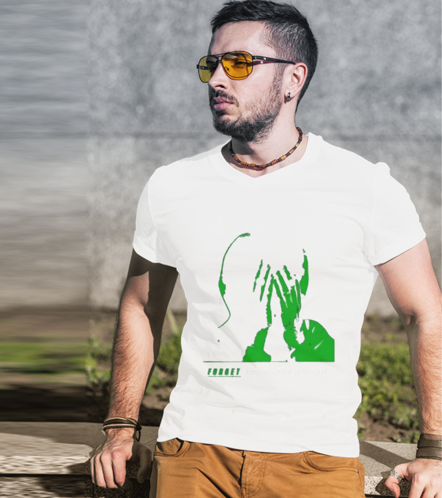 The Twilight Sad Forget The Night Ahead Green Silhouette With White Eyes T-Shirt