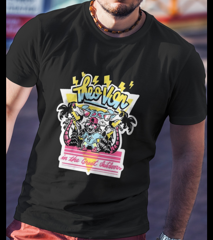 Theo Von In The Great Outdoors With Fun Wilderness Vibes T-Shirt