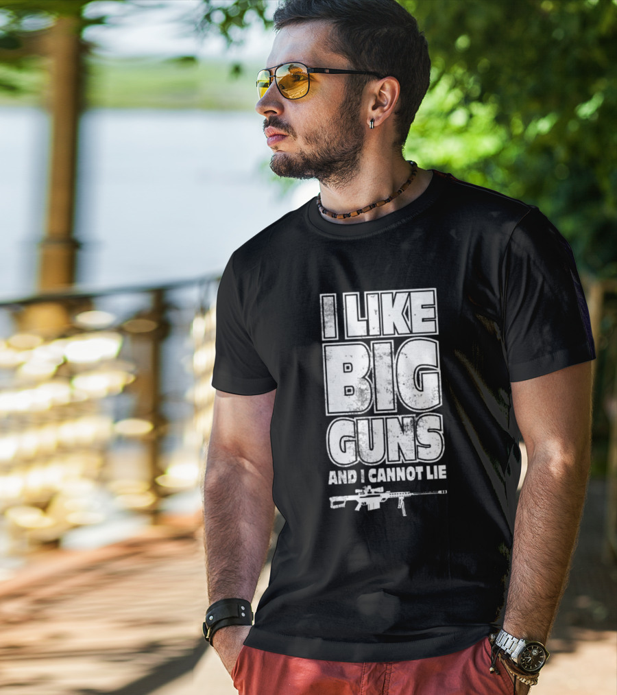 Kentucky Ballistics I Like Big Guns And I Cannot Lie Rifle T-Shirt