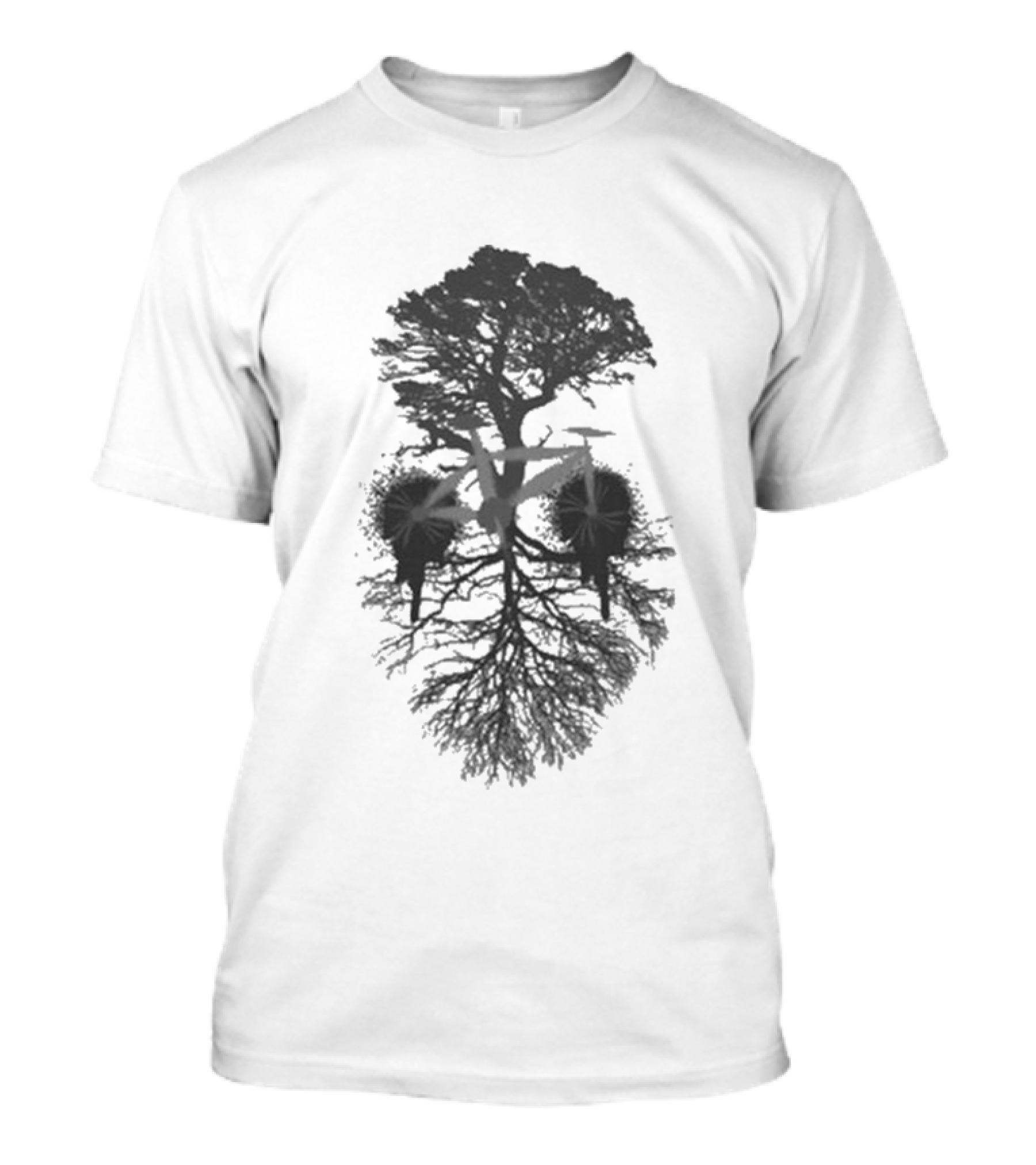 Groot Bike Forest Silhouette Guardians Of The Galaxy T-Shirt