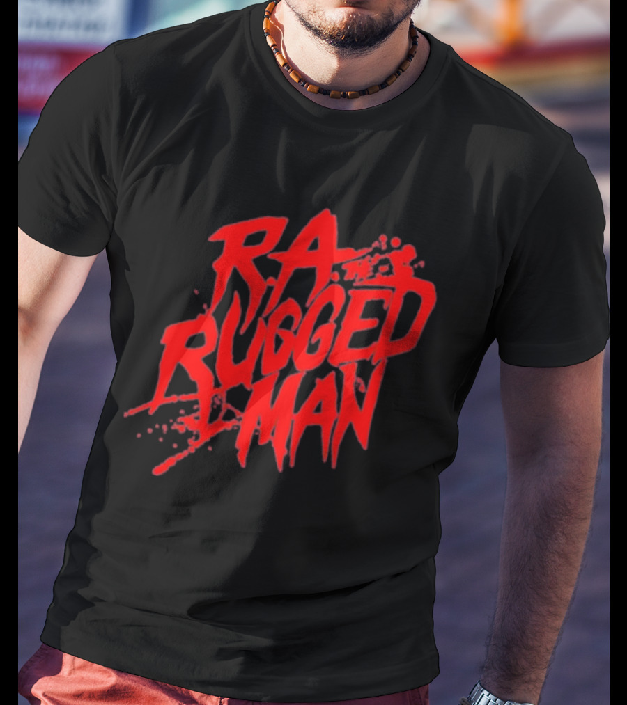 RA The Rugged Man Logo Blood Splatter T-Shirt