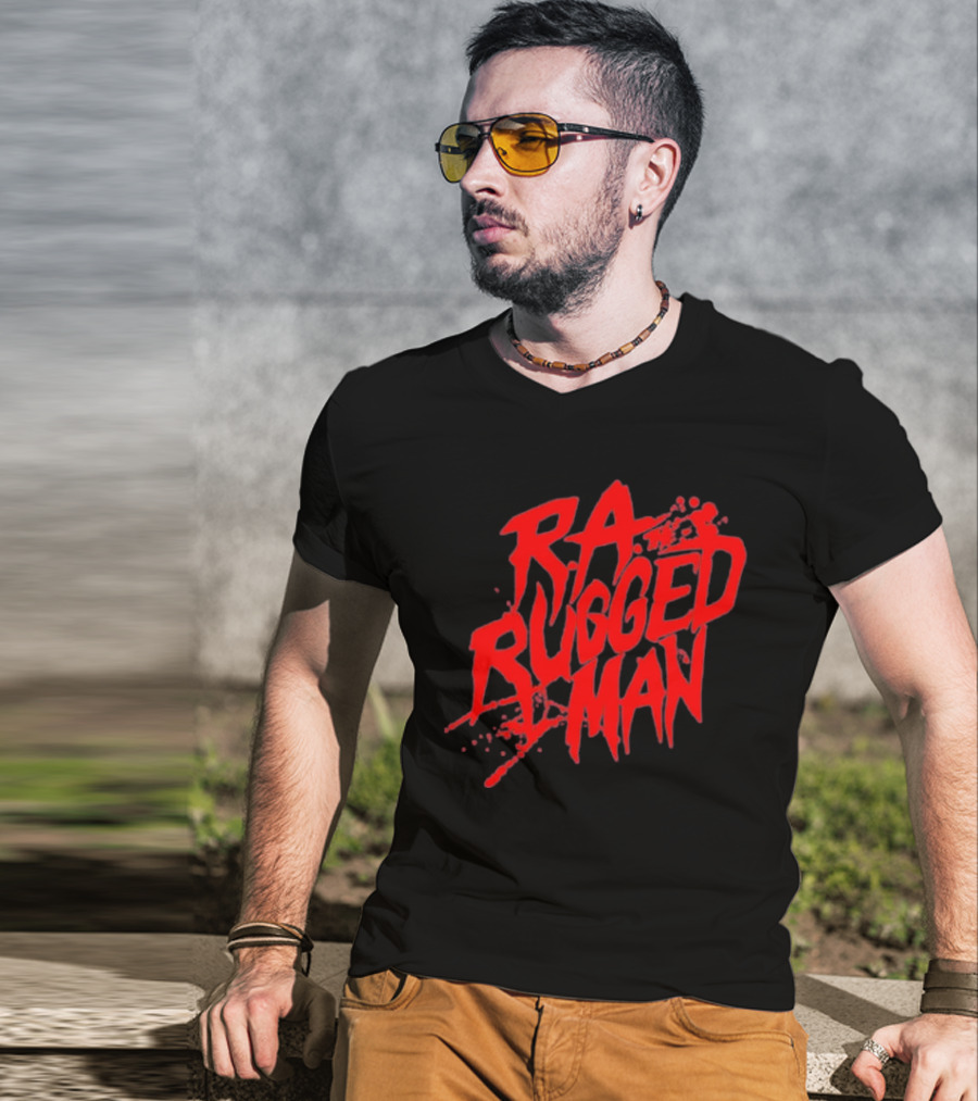 RA The Rugged Man Logo Blood Splatter T-Shirt