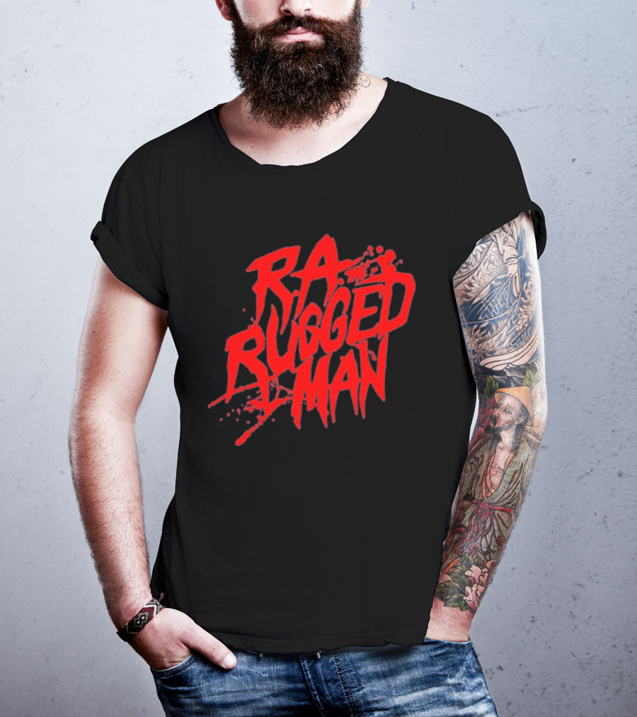 RA The Rugged Man Logo Blood Splatter T-Shirt