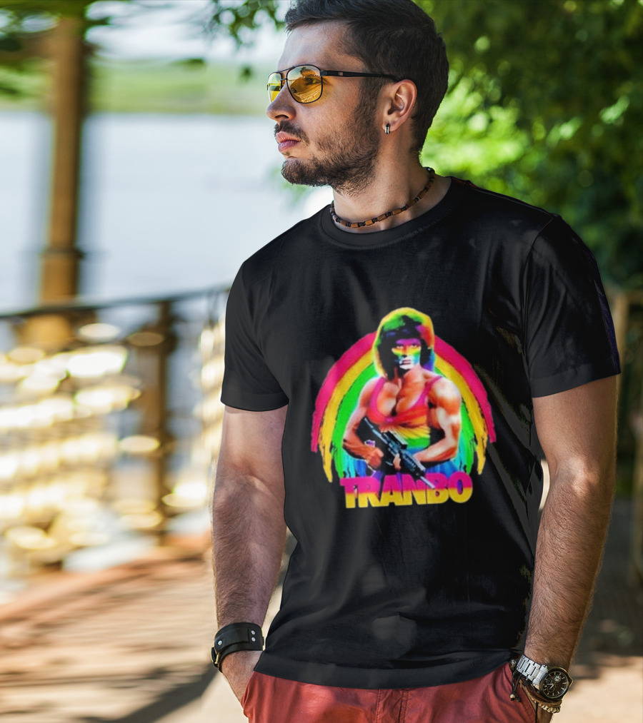 Rambo Tranbo Rainbow Warrior Bold Colors T-Shirt