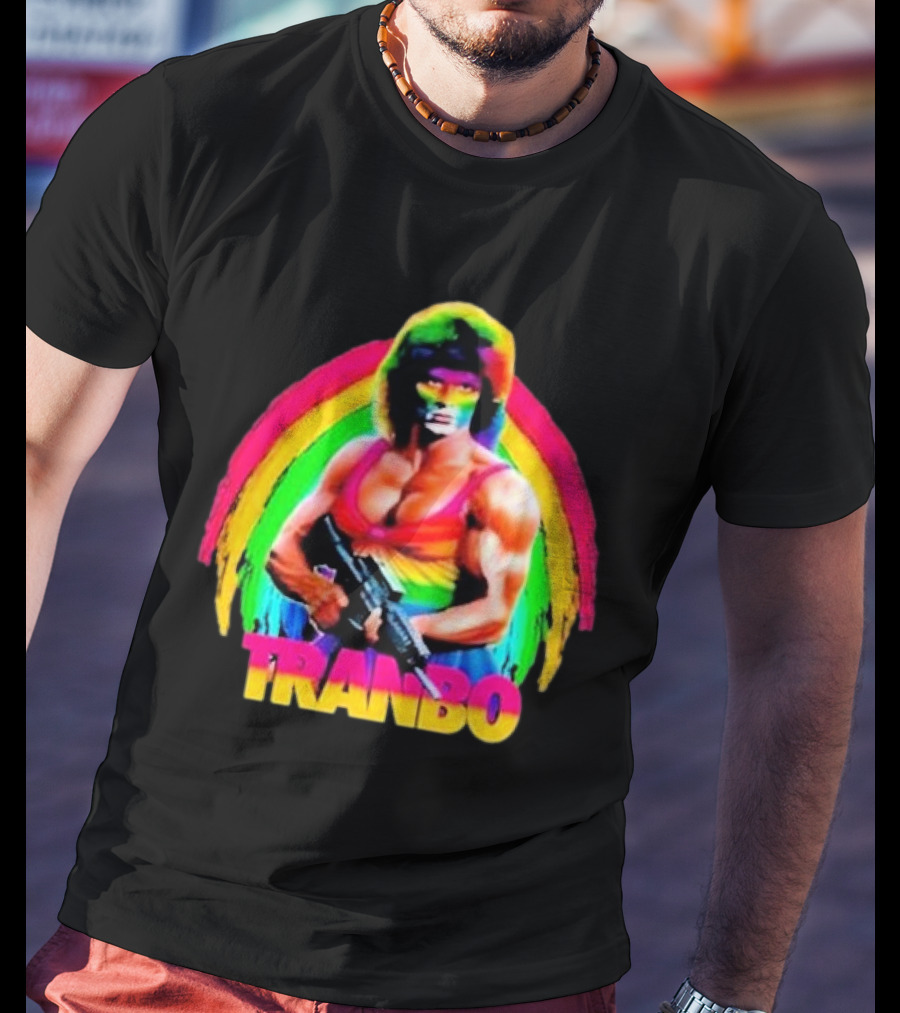 Rambo Tranbo Rainbow Warrior Bold Colors T-Shirt