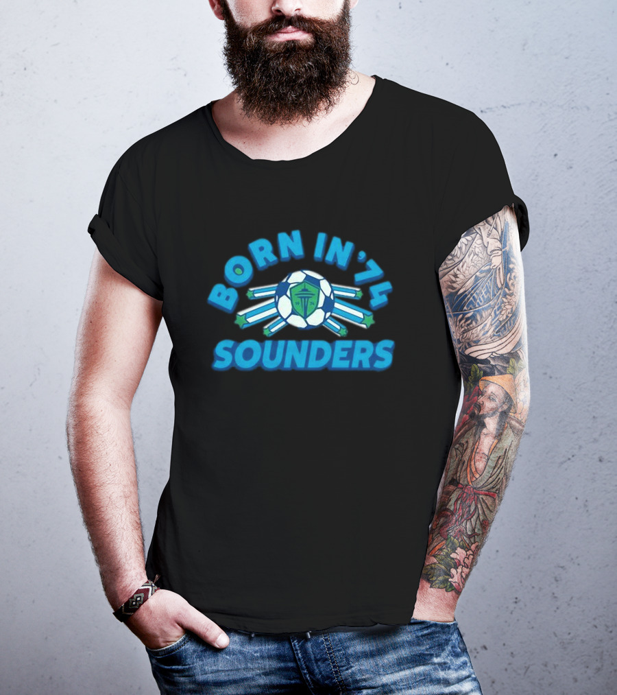 Seattle Sounders Born In ’74 Soccer Emblem T-Shirt