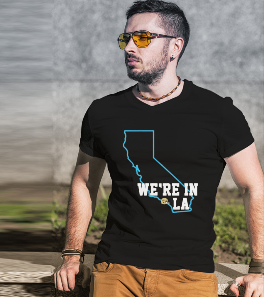 Deshaun Foster We're In LA With California Outline And LA Helmet T-Shirt