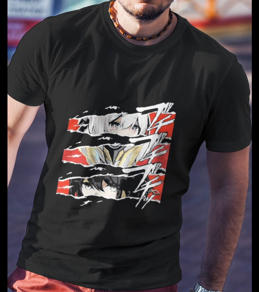 Honkai Star Rail Character Split Faces Ripple Effect T-Shirt