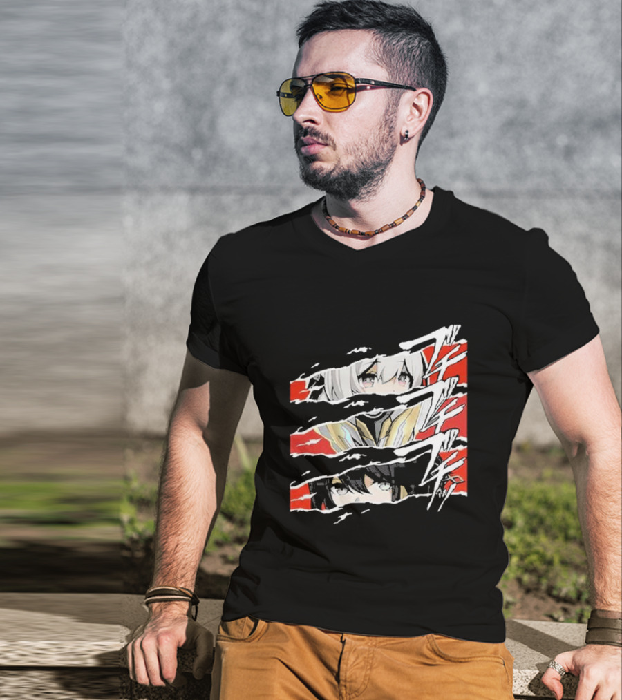 Honkai Star Rail Character Split Faces Ripple Effect T-Shirt