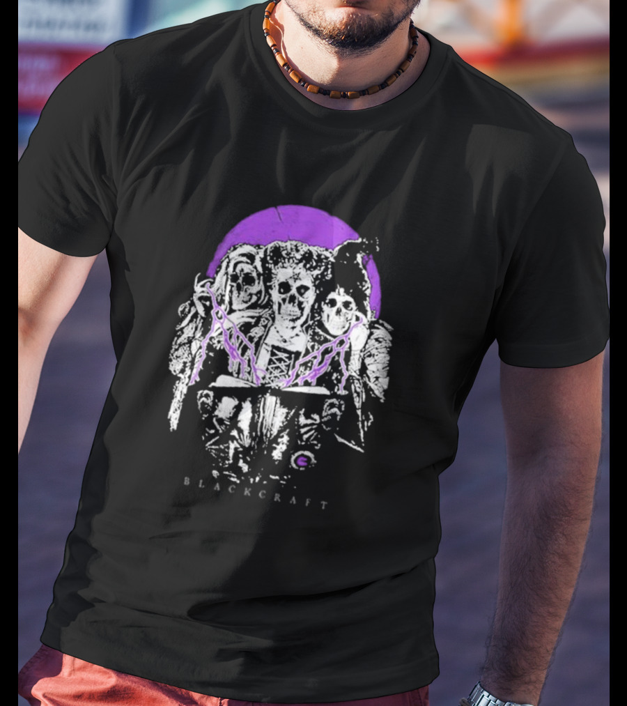 Blackcraft Skeleton Sisters With Purple Circle T-Shirt