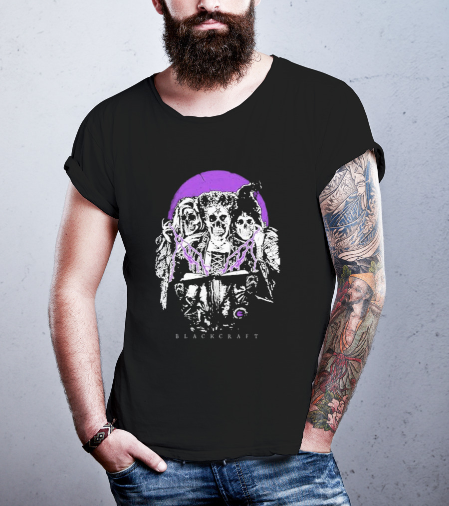 Blackcraft Skeleton Sisters With Purple Circle T-Shirt
