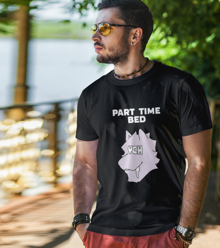 Gustav Indycar Part Time Bed YCH Wolf Head T-Shirt