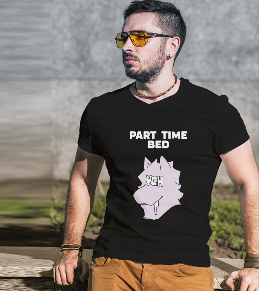 Gustav Indycar Part Time Bed YCH Wolf Head T-Shirt