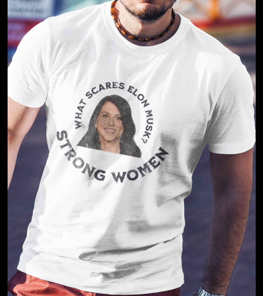 What Scares Elon Musk Strong Women Mackenzie Scott T-Shirt