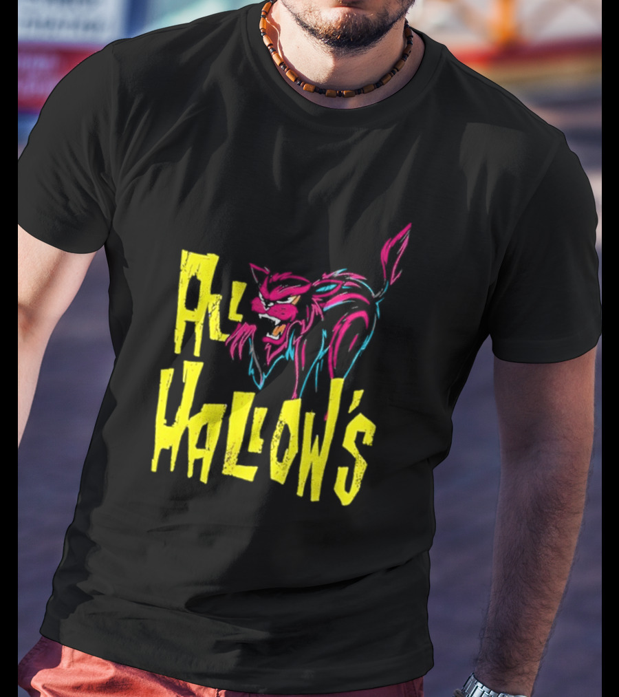 All Hallow's Afireinside Cat T-Shirt