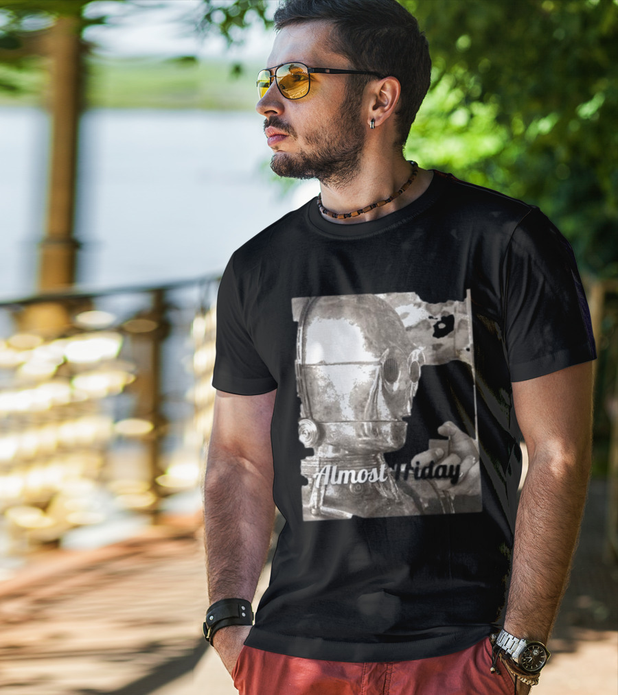 Almost Friday Star Wars C-3PO Smoking T-Shirt