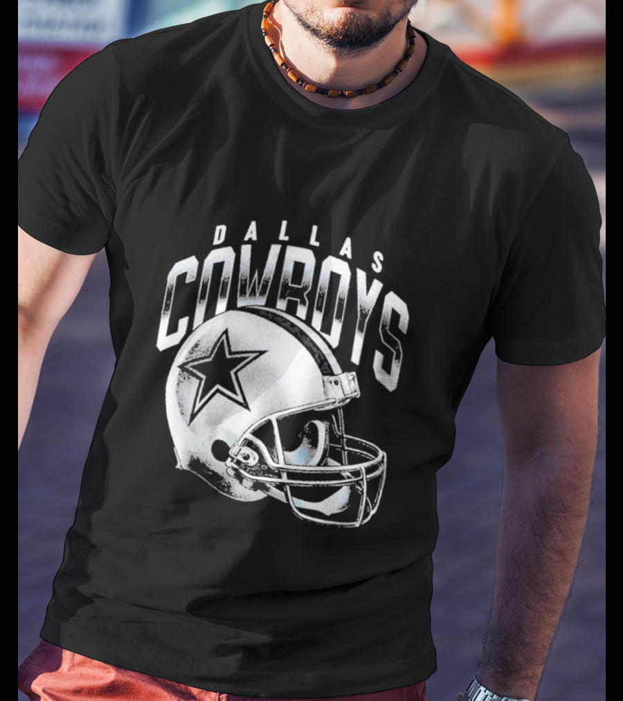 Dallas Cowboys Silver Star Helmet T-Shirt