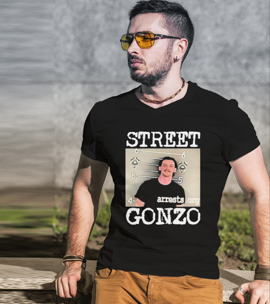Street Gonzo Arrests Org Mugshot T-Shirt