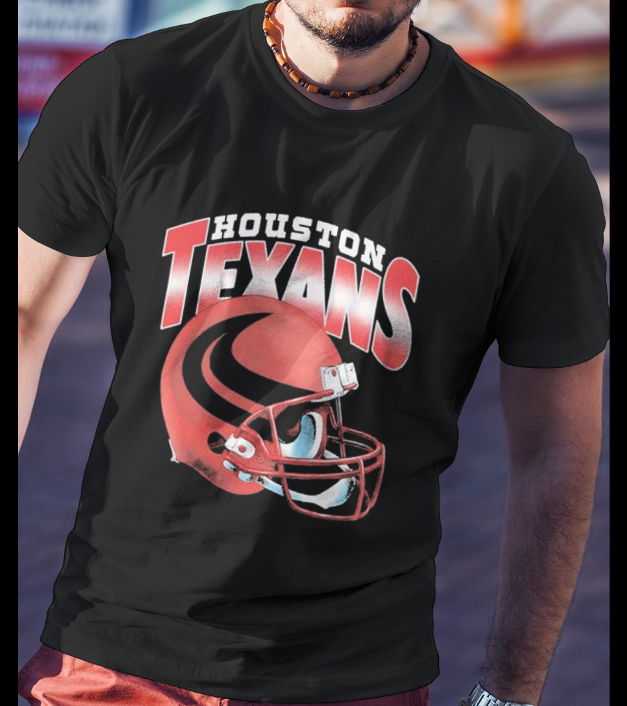 Houston Texans Gradient Helmet Football Gear T-Shirt