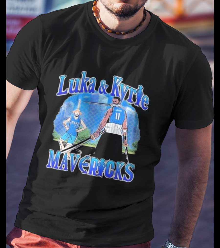 Luka And Kyrie Mavericks Luffy And Zoro Crossover T-Shirt