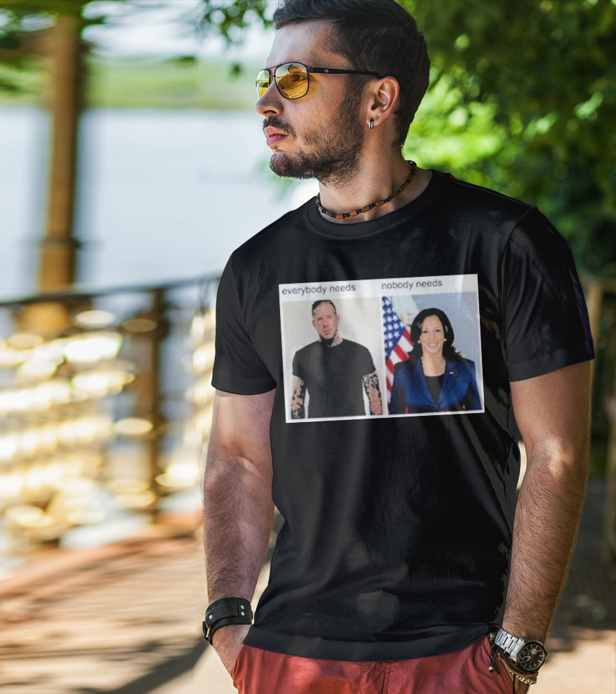 Everybody Needs Nobody Needs American Flag Tattoo Jacket T-Shirt