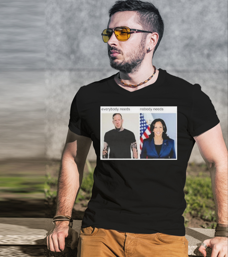 Everybody Needs Nobody Needs American Flag Tattoo Jacket T-Shirt