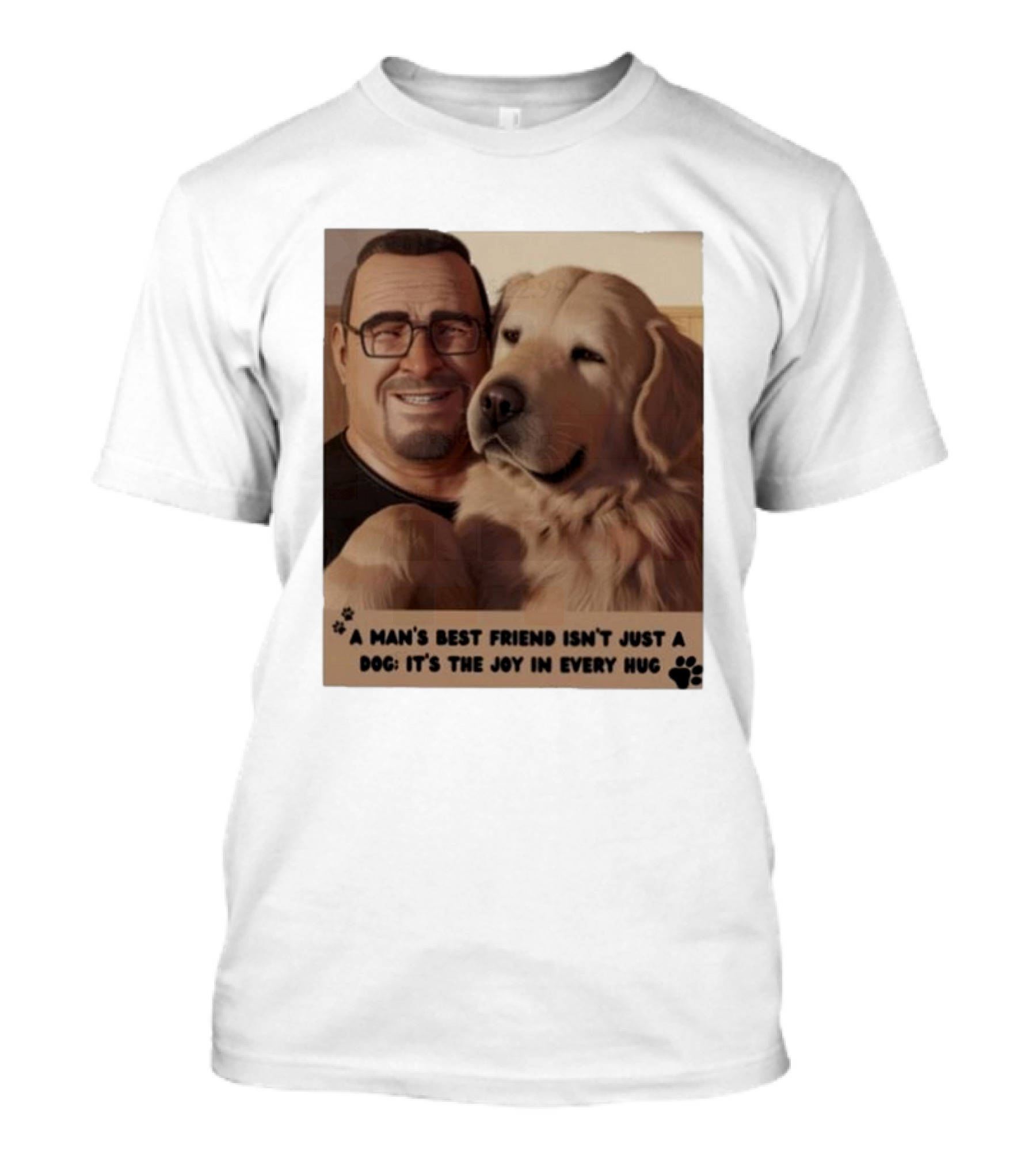 Fernanda Davis A Man's Best Friend Dog Joy In Every Hug T-Shirt