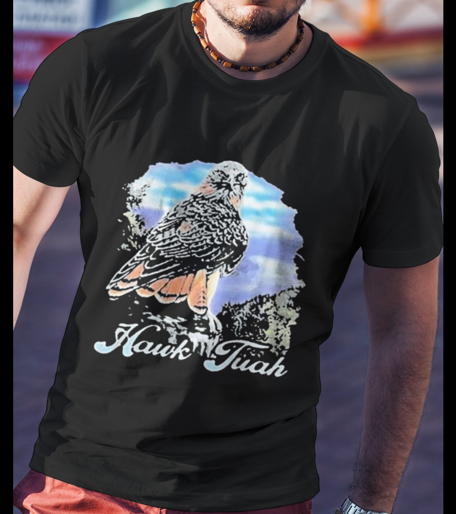 Hawk Tuah Scenic 70s Vintage Style Bird T-Shirt