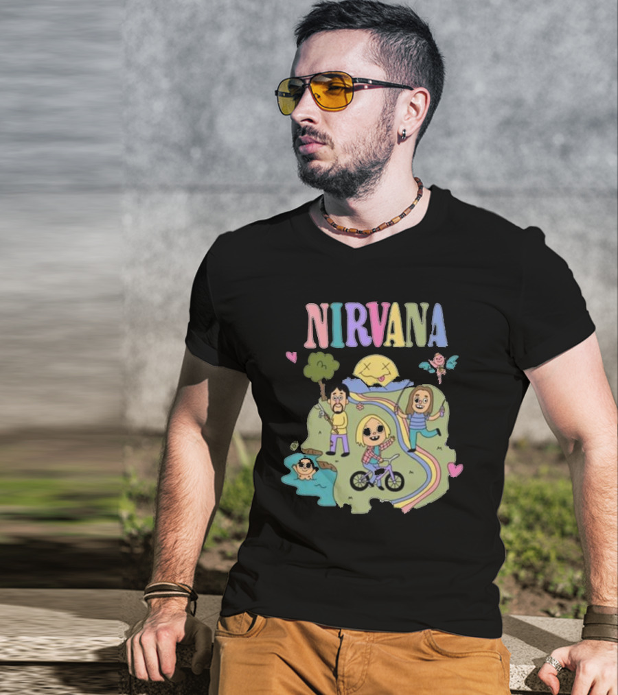 Nirvana Sean Solomon Cartoon Band T-Shirt