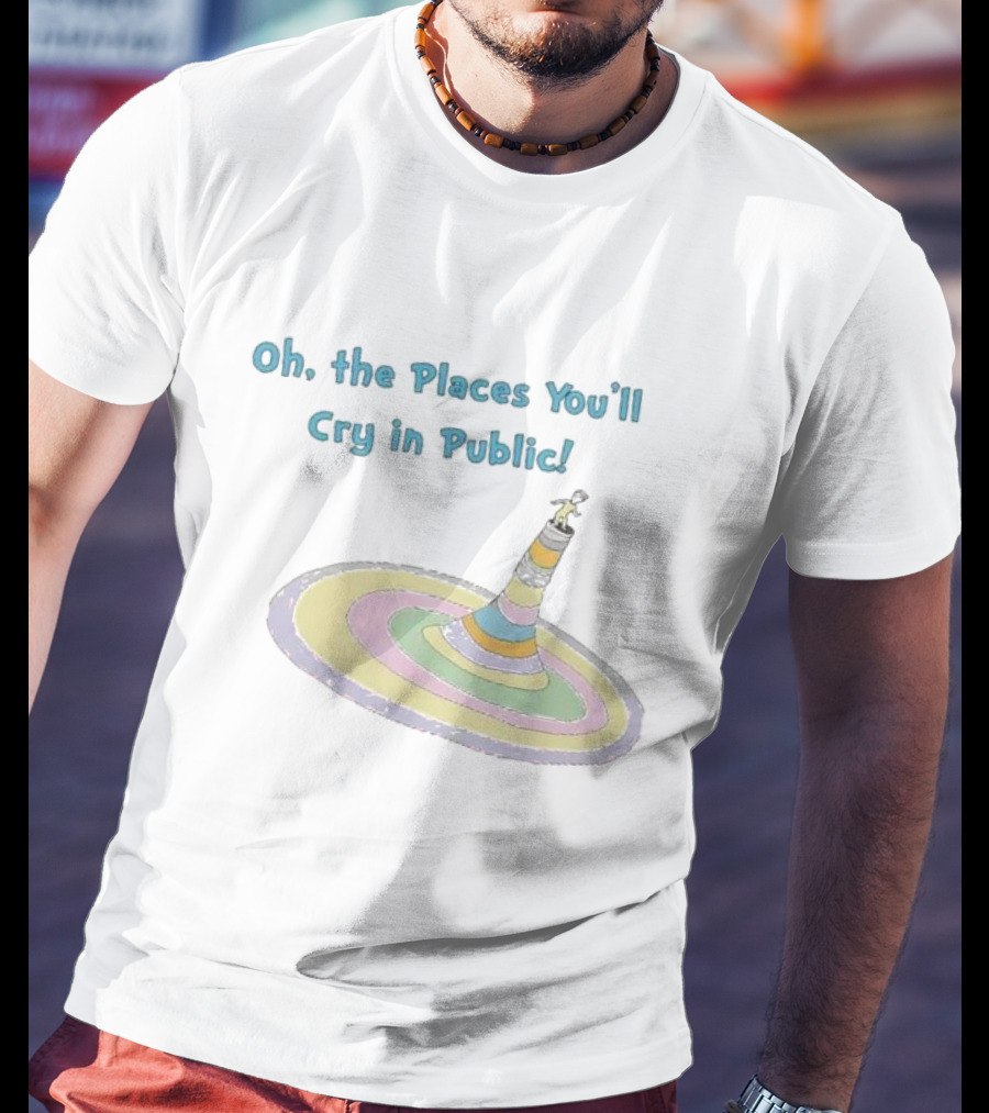 Oh The Places You’ll Cry In Public Pastel Swirl Tower T-Shirt