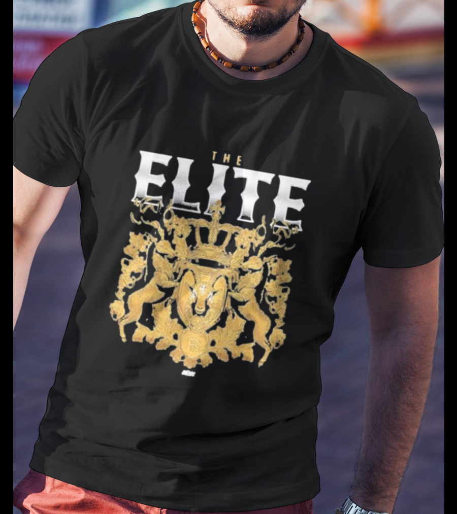 The Elite AEW Gold Coat Of Arms Crest T-Shirt