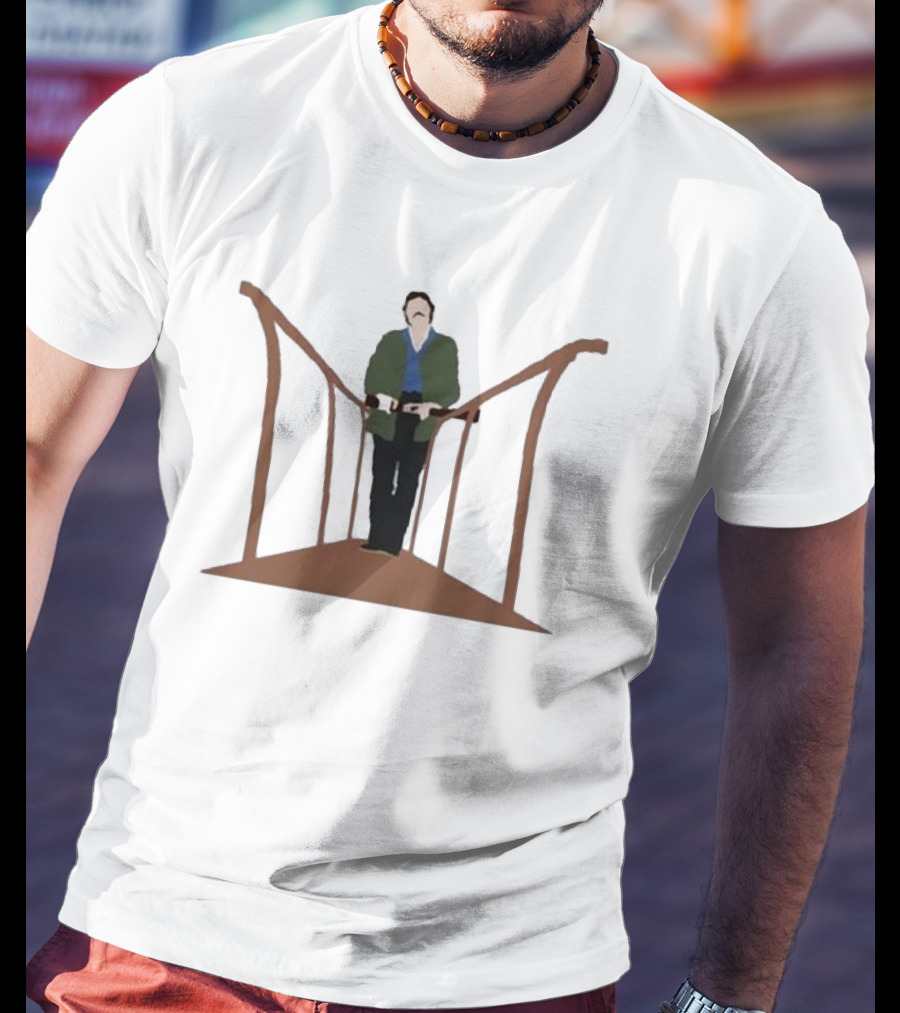 Jerry Thornton Wearing Quint Jaws Scene T-Shirt